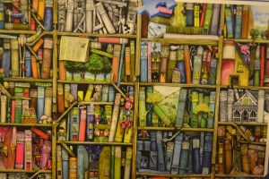 This bookstore really is bizarre, lots of weird things lying on the shelves, and all the titles are puns on classic stories!