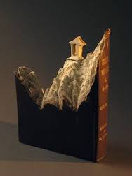 Repurposed books landscape